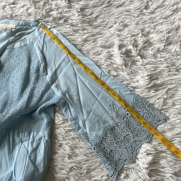 Alessa W. Collection Women’s Spitzenbluse tunic top light blue size 14 - Picture 9 of 11